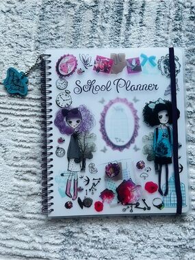 Paperchase Wonderland School Planner - Purple & Teal Illustrated Cover